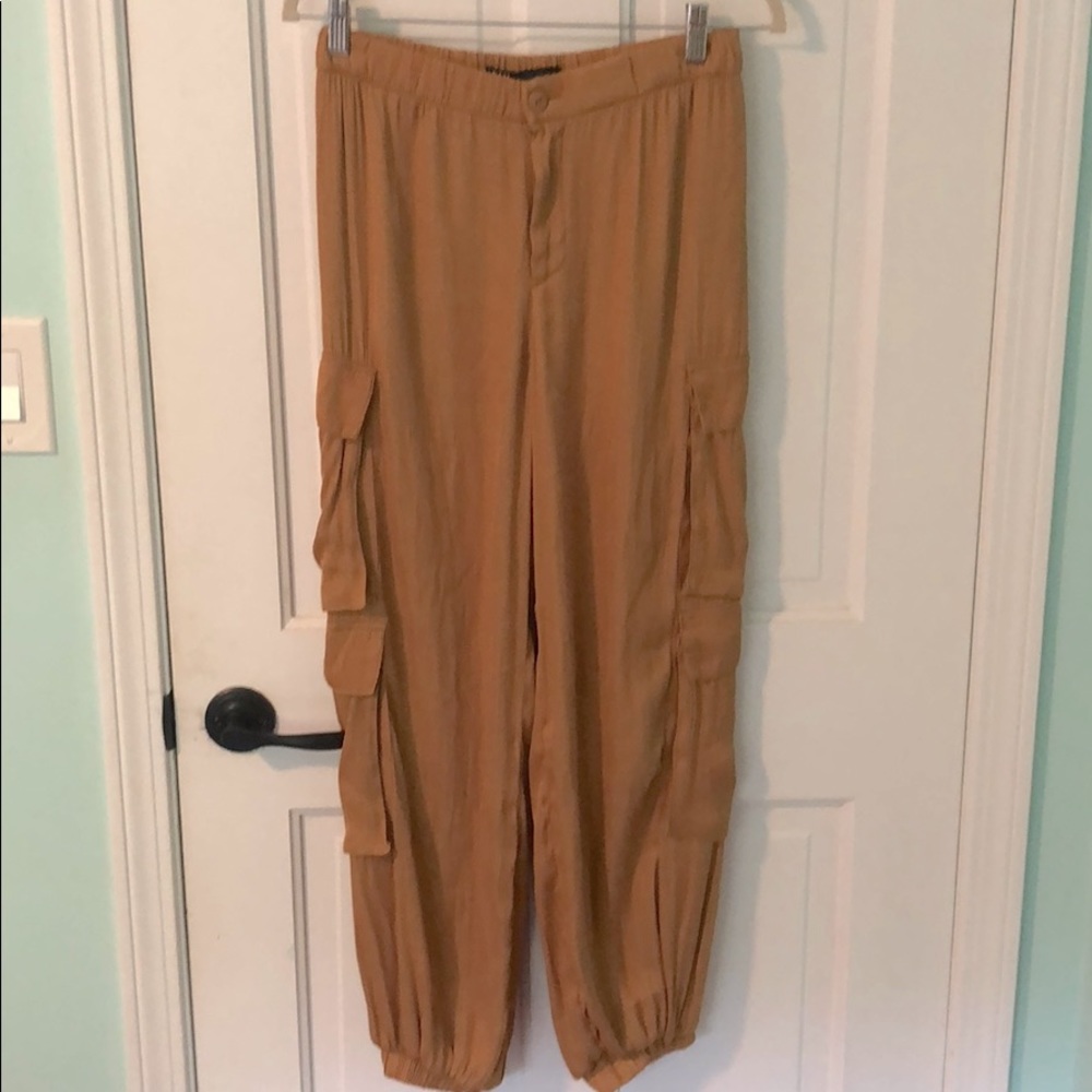 Zara satiny cargo pants